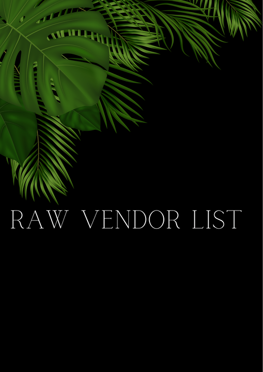RAW vendor List